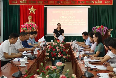 Ban Dân tộc HĐND tỉnh khảo sát thực tế việc triển khai thực hiện Nghị quyết số 33/NQ-HĐND ngày 16/7/2021 của HĐND tỉnh