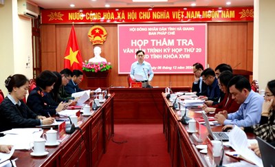 Ban Pháp chế HĐND tỉnh họp thẩm tra các văn bản trình Kỳ họp thứ 20 HĐND tỉnh
