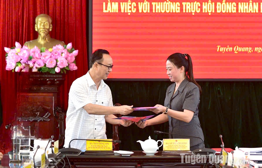 Thường trực HĐND hai tỉnh Tuyên Quang - Hà Giang họp bàn phương án hợp nhất