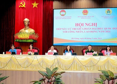 Hội nghị tiếp xúc cử tri giữa Đoàn ĐBQH khóa XV tỉnh với công nhân, lao động năm 2024