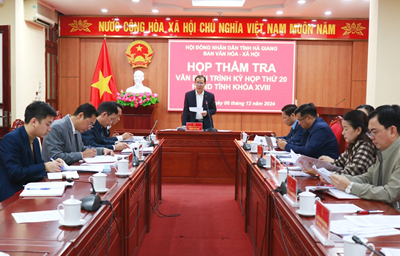 Ban Văn hóa - Xã hội HĐND tỉnh họp thẩm tra các văn bản trình Kỳ họp thứ 20 HĐND tỉnh khoá XVIII