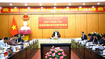 Ban Kinh tế - Ngân sách HĐND tỉnh thẩm tra các văn bản trình Kỳ họp thứ 20, HĐND tỉnh khóa XVIII