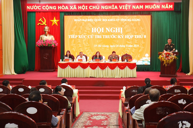 Đoàn ĐBQH khóa XV đơn vị tỉnh Hà Giang tiếp xúc cử tri thành phố Hà Giang