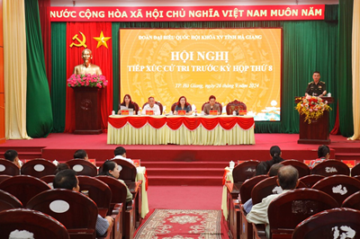 Đoàn ĐBQH khóa XV đơn vị tỉnh Hà Giang tiếp xúc cử tri thành phố Hà Giang
