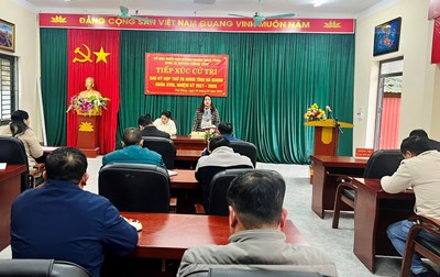 Tổ đại biểu HĐND tỉnh đơn vị huyện Đồng Văn tiếp xúc cử tri sau  Kỳ họp thứ 20 HĐND tỉnh