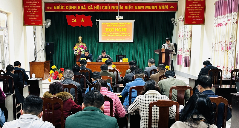 Phó Chủ tịch Thường trực UBND tỉnh Hoàng Gia Long và Tổ đại biểu HĐND tỉnh tiếp xúc cử tri tại xã Minh Tân, huyện Vị Xuyên