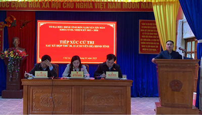 Tổ đại biểu HĐND tỉnh đơn vị huyện Xín Mần tiếp xúc cử tri sau Kỳ họp thứ 20, 21 (Chuyên đề) HĐND tỉnh khóa XVIII, nhiệm kỳ 2021 - 2026