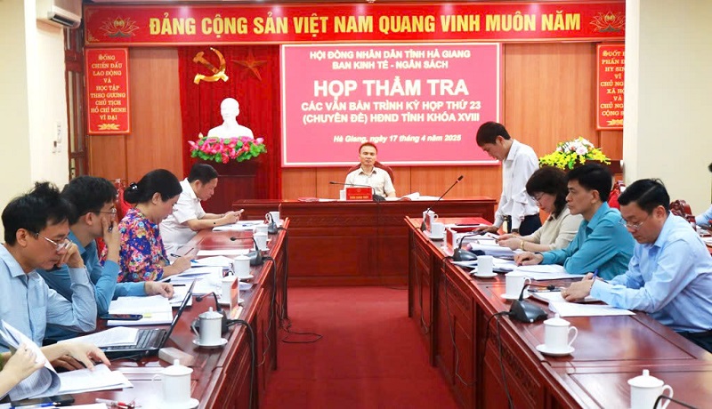 Ban Kinh tế - Ngân sách HĐND tỉnh thẩm tra các văn bản trình kỳ họp thứ 23 chuyên đề HĐND tỉnh