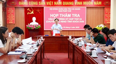 Ban pháp chế HĐND tỉnh họp thẩm tra văn bản trình Kỳ họp thứ 24 (chuyên đề)