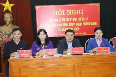 Tổ đại biểu HĐND tỉnh, đơn vị thành phố Hà Giang tiếp xúc cử tri xã Phương Thiện