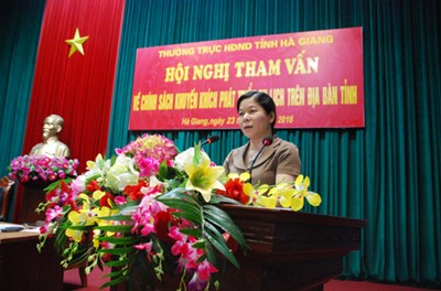 HĐND tỉnh tổ chức hội nghị tham vấn về chính sách khuyến khích phát triển du lịch trên địa bàn tỉnh Hà Giang