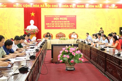Hội nghị tiếp xúc cử tri và tham vấn nhân dân trước kỳ họp thứ Bảy HĐND tỉnh khóa XVII, sau kỳ họp thứ Năm Quốc hội khóa XIV