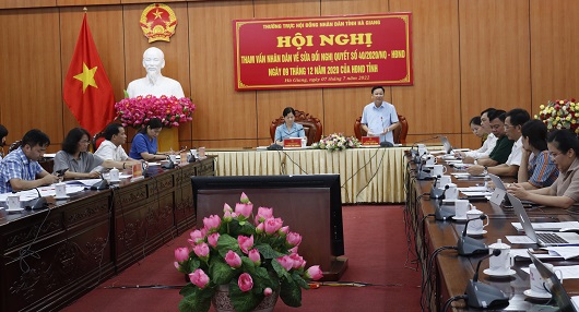 Hội nghị tham vấn nhân dân về sửa đổi Nghị quyết số 40/2020/NQ-HĐND